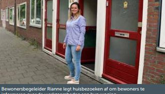 Bewonersbegeleider Rianne bij project Meerweidenlaan