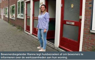 Bewonersbegeleider Rianne bij project Meerweidenlaan